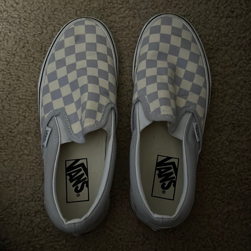 Lavender checkered vans - Picture 1 of 3